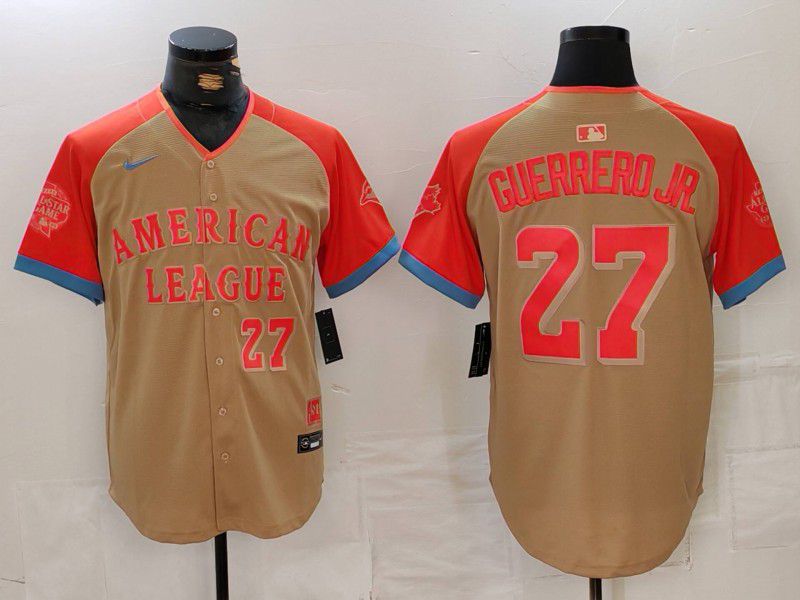 Men Toronto Blue Jays #27 Guerrero jr Orange All star 2024 Nike MLB Jersey style 4->philadelphia phillies->MLB Jersey